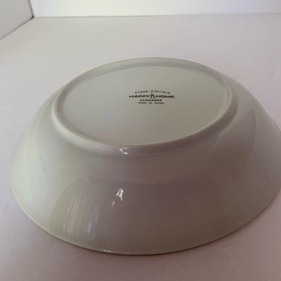 Happy Home China Elegance Coupe Soup Bowl White Flowers W/ Scrolls Discontinued - Picture 3 of 5